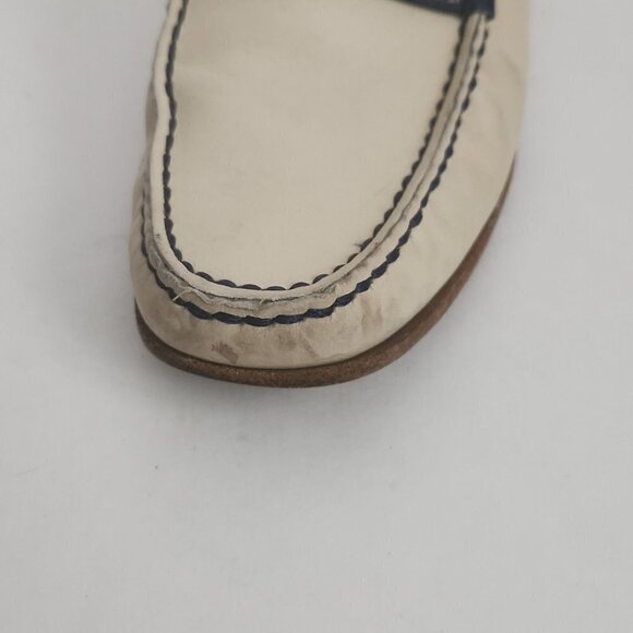 TOD'S | Leather mules navy cream sz 35 - Picture 6 of 8